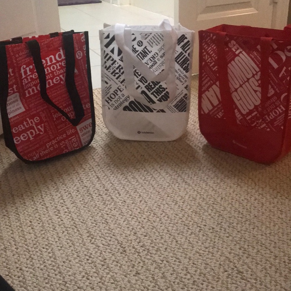Bundle of 3 small Lululemon reusable bags